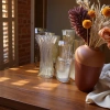 Amber glass vase for living room decoration, Nordic style, high appearance level home flower arrangement Specification image
